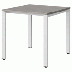 TABLE MALIBU 80X80 T6 SOUDÉ STR ABS BÉTON F186/BLC 9016