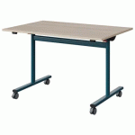 TABLE MALIBU RAB. 120X80 T6 DL STRA ABS ACACIA/BLEU 5025 - MANUTAN EXPERT