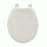Abattant WC En Polypropylène - Design Brest Couleur Taupe, Charnières Plastique, Taille Standard 46x37 Cm