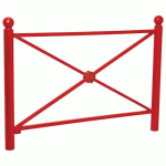 BARRIÈRE PROVINCE ROSACE 1.57 M BOULE - ZINC ROUGE 3020 - PROCITY