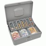 CAISSE À MONNAIE STANDARD, SERRURE À COMBINAISON, GRIS