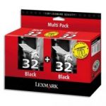 LEXMARK TWIN PACK CARTOUCHES JET D'ENCRE NOIR 32 80D2956