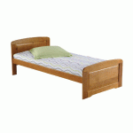 LIT CHLOÉ SOMMIER LATTES TÊTE PANNEAU 90X190 CM COLORIS GRIS - MANUTAN COLLECTIVITÉS