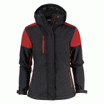 PRINTER PRIME PRIME PADDED VESTE SOFTSHELL FEMMES NOIR/ROUGE - TAILLE M