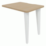 RETOUR EVIDENCE 80 X 60 CM CHÊNE CLAIR PIED BLANC - VINCO