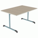TABLE BANDANA 120X80 T4 DL STRAT POLY. ÉRABLE G. BEIGE/LAGON - MOBIDECOR