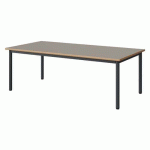 TABLE MALIBU 160X80 T2 4P STRA ALAISÉ GRIS U727/GRIS 7016