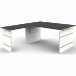 BUREAU RÉGLABLE FORM4 L1600MM + EXTENSION L1000MM ANTHRACITE - KERKMANN