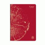 LOT DE 5 - CAHIER PIQUÉ FOREVER PREMIUM 100% RECYCLÉ A4 96 PAGES LIGNÉ PAPIER RECYCLÉ BLANC 90 G - ROUGE BRIQUE