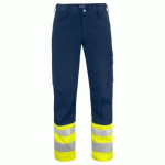 PROJOB 6533 PANTALON POLYCOTON PRIO - EN ISO 20471 CLASSE 1 JAUNE/MARINE - TAILLE 36