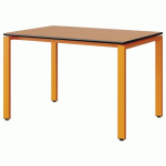 TABLE MALIBU 120X80 T6 SOUDÉ ST ORANGE U340/NOIR ORANGE 1028