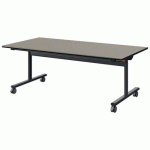 TABLE MALIBU RAB. 160X80 T3 DL ST GRIS U727/NOIR GRIS 7016