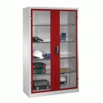 ARMOIRE PORTES BATTANTES ROUGE4 TABLETTESH1950XL1200 - CP