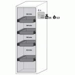 ARMOIRE SÉCURITÉ S-PHOENIX-90 S90.196.060.075.FDAS JAUNE - ASECOS