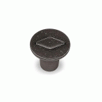 BOUTON DE MEUBLE ROND BARCINO - H 25 MM - D 30 MM - PAR 4 - NOIR MAT VINTAGE HETTICH