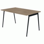 BUREAU SIMPLE 140X80 OMBRE PIEDS GRIS OMBRE - QUADRIFOGLIO