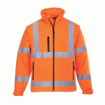 PORTWEST S428 BLOUSON HIVIS SOFTSHELL (3 COUCHES) ORANGE - TAILLE M