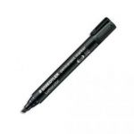 STAEDTLER MARQUEUR PERMANENT POINTE BISEAU CORPS PLASTIQUE ENCRE NOIRE À BASE D'ALCOOL NE SÈCHE PAS 350