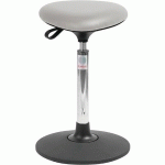 TABOURET SWAY ASSISE TRIA IMITATION CUIR GRIS - GLOBAL