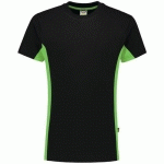 TEE-SHIRT BICOLOR 102004 BLACK-LIME L - TRICORP WORKWEAR