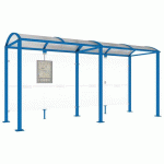 ABRI BUS VOÛTE 5 M SANS BARDAGES LATÉRAUX - BLEU 5010 - PROCITY