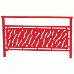 BARRIÈRE VENISE 1.50 M STRUCT TÔLE DÉCOUPÉE ZINC ROUGE 3020 - PROCITY