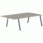 PACK RECTANGULAIRE 3 POSTES GARY PIED ANTHRACITE PLATEAU CHÊNE GRIS - MBA