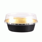 RÉCIPIENT PÂTISSERIE 85 ML D.SUP. 9.7 X6.6 CM NOIR/ALUMINIUM OR (VENDU PAR 100)