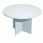 TABLE DE RÉUNION RONDE FAST - 120X72CM - BLANC