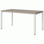TABLE MALIBU 160X80 T6 SOUDÉ STRA ALAISÉ GRIS U727/BLC 9016