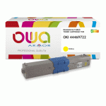 TONER REMANUFACTURÉ OWA - HAUTE CAPACITÉ - JAUNE - POUR OKI 44469722 - TONER COMPATIBLE
