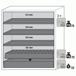 ARMOIRE SÉCURITÉ S-CLASSIC-90 S90.129.120.WDAS GRIS CLAIR