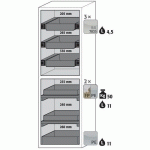 ARMOIRE SÉCURITÉ S-PHOENIX-90 S90.196.060.MH.FDASR GRIS - ASECOS