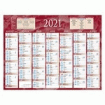 CALENDRIER SEMESTRIEL MURAL 2027 - 32 X 42 CM - ROUGE