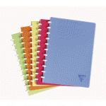CLAIRING LINICOLOR FRESH CAHIER RELIURE À ANNEAUX A4 144 PAGES AMOVIBLES PETITS CARREAUX + MARGE COUVERTURE PLASTIQUE POLYPROPYÈNE RAINURÉ COULEUR ALÉATOIRE - ASSORTIS - LOT DE 5