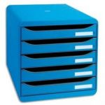 EXACOMPTA MODULE DE CLASSEMENT BIG BOX PLUS 5 TIROIRS BEU GLACÉ 34,7X27,8X27,1 CM