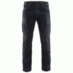 PANTALON DE TRAVAIL SERVICES DENIM STRETCH MARINE/NOIR TAILLE 42C - BLAKLADER