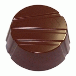 PLAQUE CHOCOLAT 28 EMPREINTES ROND RAYÉ 10 G