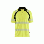 POLO DE TRAVAIL HAUTE VISIBILITÉ ANTI-UV 3595 - JAUNE FLUO ET NOIR - XXL BLAKLADER