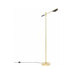 QAZQA SINEM - LAMPADAIRE - 1 LUMIÈRE - H 160.5 CM - NOIR ET OR - DESIGN - ÉCLAIRAGE INTÉRIEUR - SALON I CHAMBRE I CUISINE I SALLE À MANGER