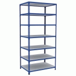 RAYONNAGE D'ARCHIVES RAPID 2 1980X915X610 7 TAB METAL BLEU