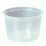 RÉCIPIENT INJECTÉ MICRO-ONDABLE 525 ML D.11.5X7.5 CM PP TRANSPARENT (VENDU PAR 500)