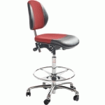 SIÈGE ATELIER DUO - HAUT - FREIN DE CHARGE - ROUGE - GLOBAL PROFESSIONAL SEATING