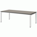 TABLE MALIBU 180X80 T3 SOUDÉ STRA GRIS U727/NOIR BLC 9016