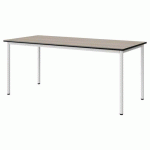 TABLE MALIBU 180X80 T6 4P STRA ANTIB ACACIA/NOIR BLC 9016 - MANUTAN EXPERT