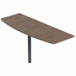 EXTENSION ISIA GALBÉE 160 CM + 1 PIED CHÊNE CLAIR/ANTHR - MBA