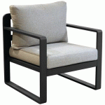 FAUTEUIL MOJITO COUSSINS/ALU - GRIS/GRAPHITE - PROLOISIRS