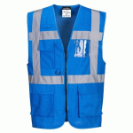 LOT DE 3 - PORTWEST F476 IONA GILET EXECUTIVE BLEU ROYAL - TAILLE L