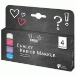 MARQUEURS CRAIE CHALKY, MEDIUM, KIT DE 4 - LOT DE 2