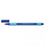 SCHNEIDER STYLO BILLE À CAPUCHON, POINTE LARGE, CORPS TRIANGULAIRE CAOUTCHOUC, ENCRE BLEUE